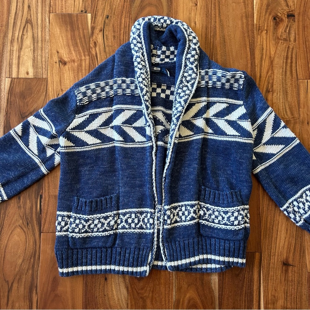 Polo by Ralph Lauren Geo-Stripe Cotton-Linen Cardigan - Picture 3 of 8